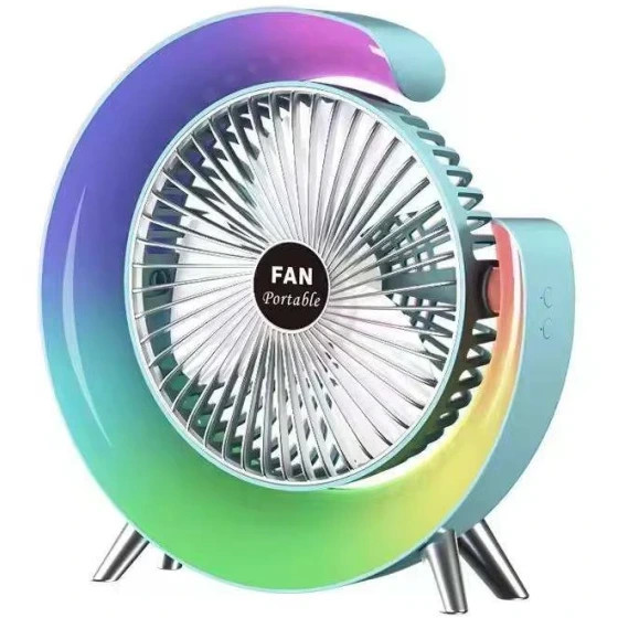 پنکه شارژی مدل رنگین کمان Colorful ظرفیت 1000میلی آمپر ساعت