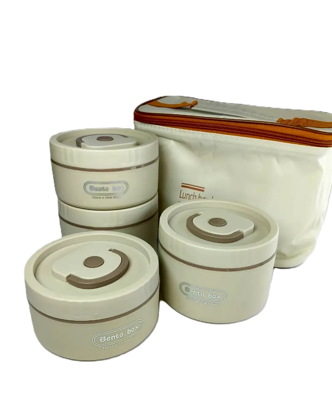 لانچ باکس چهار عددی کیف دار استیل Bento